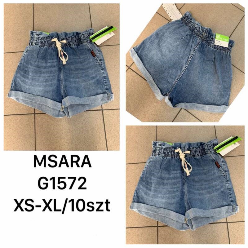 Szorty damskie jeansy Roz XS-XL, 1 Kolor Paczka 10 szt